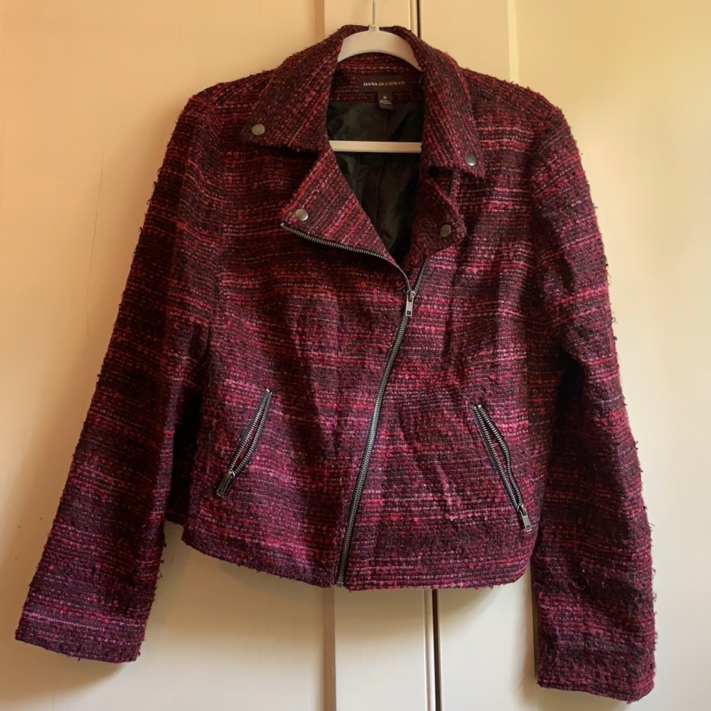 Dana Buchman Ombré Tweed Motorcycle Jacket
